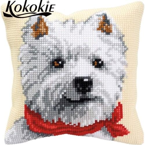 DIY cross stitch kits embroider needlework kits knitting needles kit for cushion cover kits fabric embroidery yarn pillowcase