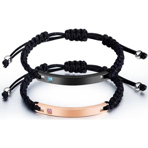 Stainless Steel Men Women Lovers Bar Stones Bracelets Bangle Jewelry Gift Minimalism Curved Plate Bracelets Gift For Him