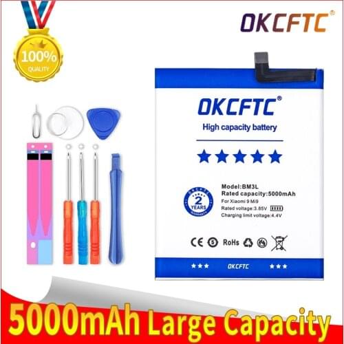 Original Replacement Battery For Xiaomi 9 MI9 M9 MI 9 BM3L Genuine Phone Battery 5000mAh