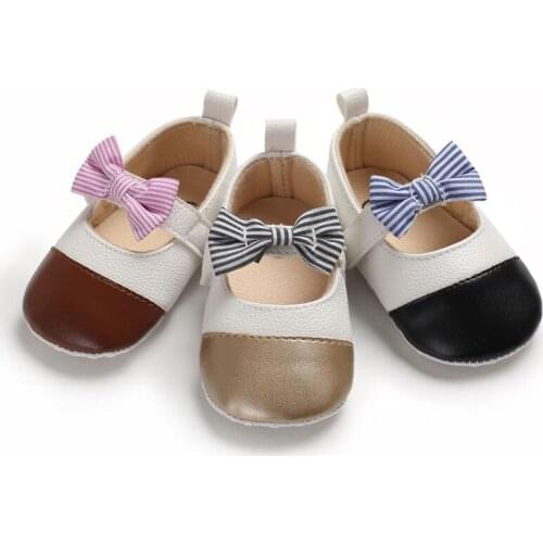 2019 Spring and Summer 0-1 Year Old Girl Baby Princess Shoes Soft Bottom Anti-skid Butterfly Knot Walking Shoes