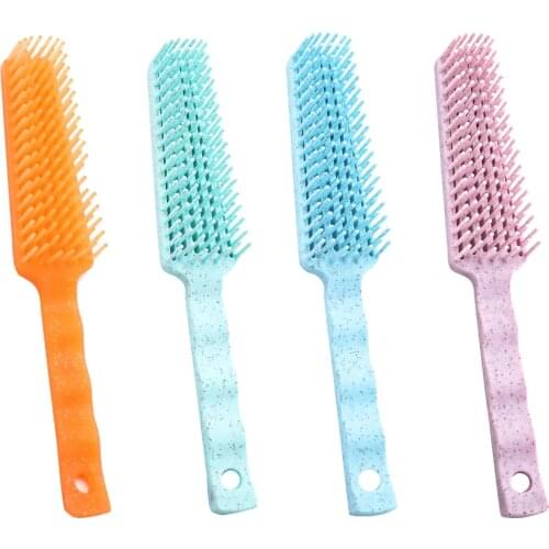 Wheat Straw Comb Barber Flat Top Hair Comb Scalp Massage Girl Ponytail Comb Wet Curly Detangle Hairbrush Styling Tools