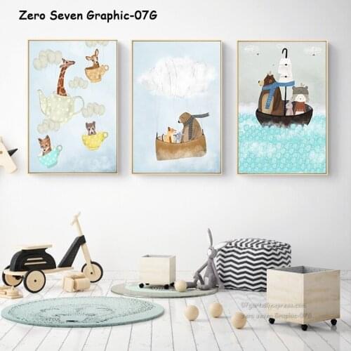 Travel Cartoon Canvas Painting Poster And Print Baby Room Wall Art Picture Home Decoration