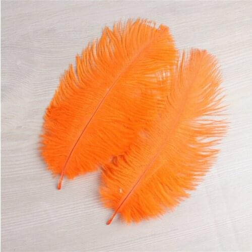 Sell Like Hot Cakes 10pcs Deep Orange Ostrich Feathers 6-8 Inches/15-20 Cm For Party/wedding Decoration Plumas Plume