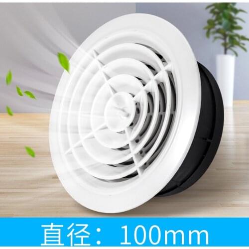 Adjustable Air Ventilation Cover Round Ducting Ceiling Wall Hole Abs Air Vent Grille Louver Kitchen Bath Air Outlet Fresh System