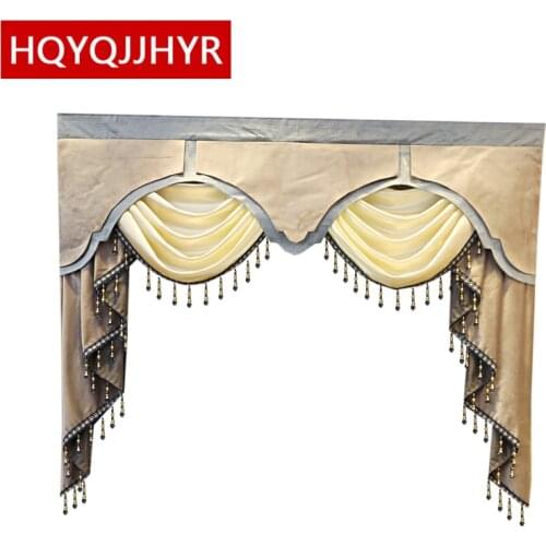 European and American luxury villa high-quality custom Valance for living room bedroom kitchen hotel windows
