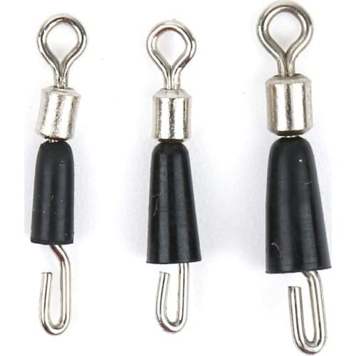 Fishing Accessories Fishhook 50PCS Fishing Hooks Tackle Swivel Stainless Steel Fishing Connector Solid Ring with Interlock Snap