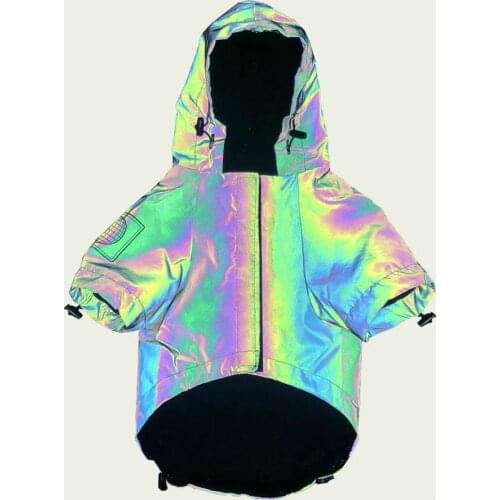 Reflective Flashing light Dog Clothes Adidog French Bulldog Pupreme Shirt Dog Windbreaker Dog Hoodies Pet Clothes Puppy Dog Pugs