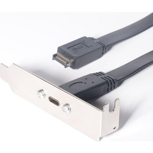 Usb 3.1 Front Panel Header Type-E To Usb-C Type C Female Connector Extension Wire Cable With Panel Mount Screw