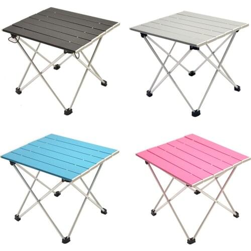High Strength Aluminum Alloy Portable Ultralight Folding Camping Table Foldable Outdoor Dinner Desk For Family Party Picnic BBQ