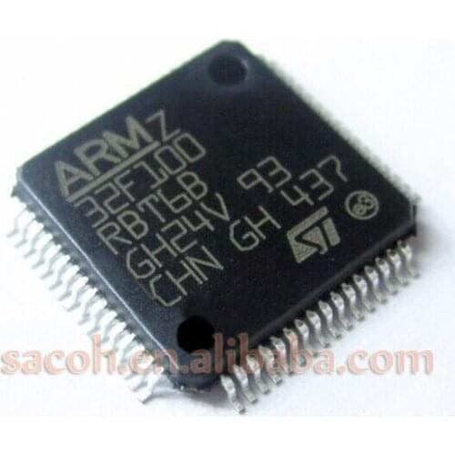 1PCS New OriginaI STM32F100RBT6B STM32F100RBT6 or STM32F100RBT7B STM32F100RBT7 STM32F100 LQPF-64 32-bit MCU