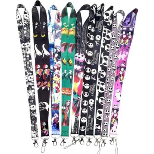 10pcs/20 pcs/30pcs/50 pcs/100 pcs Nightmare Before christmas Lovely Cute Lanyard ID Badge Holder Key Neck Strap gifts