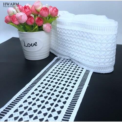 10 yards Lace Ribbon Tape Width 90MM Trim Fabric DIY Embroidered For Sewing Wedding dress Decoration african lace fabric