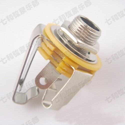 5 pcs 1/4" 6.35mm Stereo Input Jack Plug Socket For Electric Guitar Bass,Guitar Pickup output jack,Guitar parts