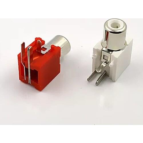 5pcs-100pcs RCA Connector With the Core Lotus Audio Video Welding Connector Plug 3P4P AV Jack RCA Plug