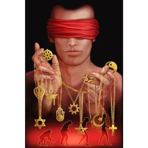 5D DIY Diamond Painting Artwork Blind Faith Full Cross Stitch Embroidery Picture Rhinestone Handicraft Home Decor JX752