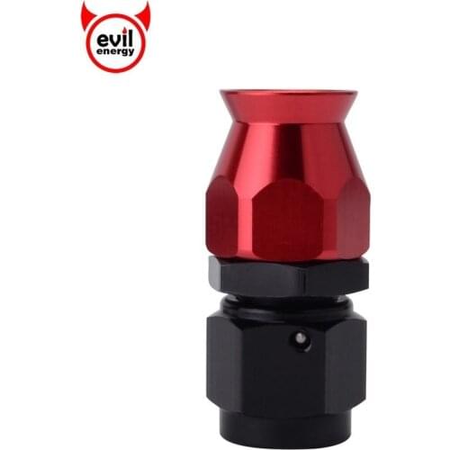 Evil energy AN6 0 45 90 180 Degree Aluminum Swivel PTFE Hose End Adapter PTFE Oil Fuel Line Fittings Reusable