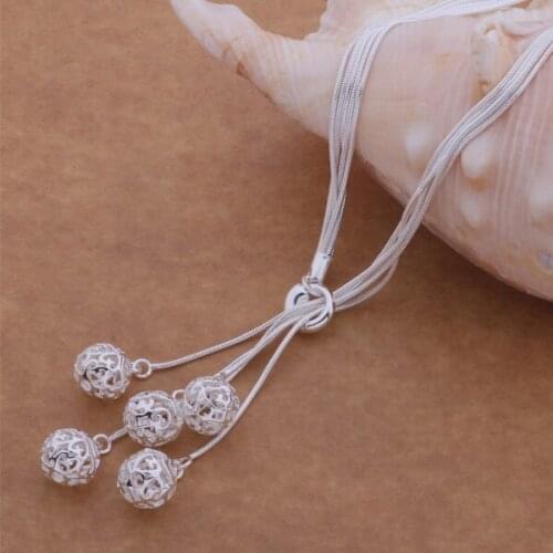AN495 Trendy wholesale Necklace, fashion jewelry Five hollow ball necklace /bviakmpa busaklza