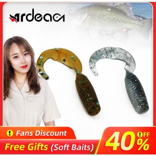 Ardea Soft Lures Worm 38mm 0.6g 12pcs Silicone Bait Micro Artificial Curly Grub Swimbait Jigging Wobbler Fishing Tackle