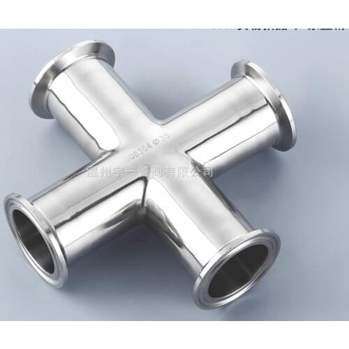 Free shipping 1.5'' 38mm Sanitary Tri Clamp Cross Fitting 304 Stainless Steel