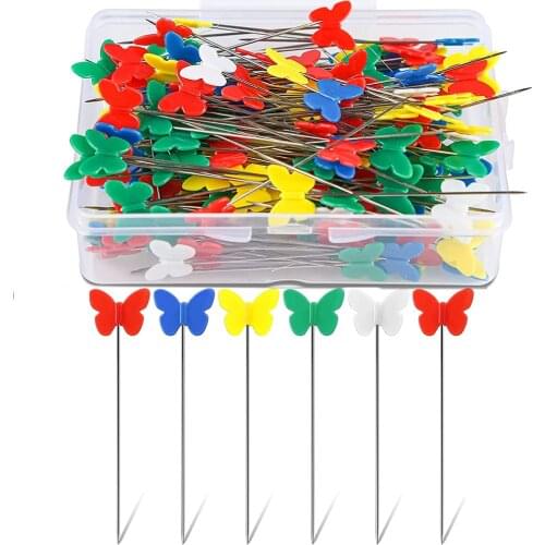 100pcs/box Butterfly Head Sewing Pins Quilting Pins For Sewing DIY Projects Dressmaker Jewelry Decoration Accessories