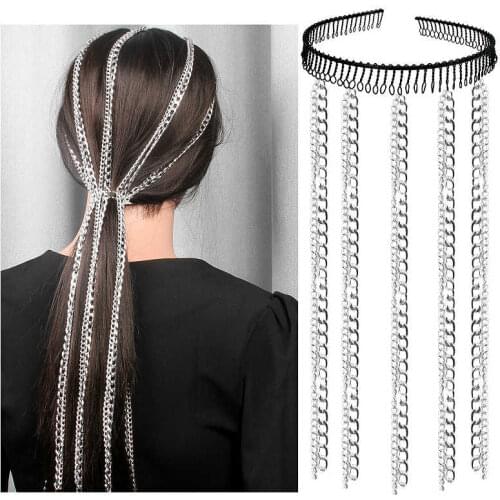 Fashion Hair Jewelry Decorate Trendy Hair Comb Metal Tassel Head Chain Personality Head Piece Bridal Wedding Accessories
