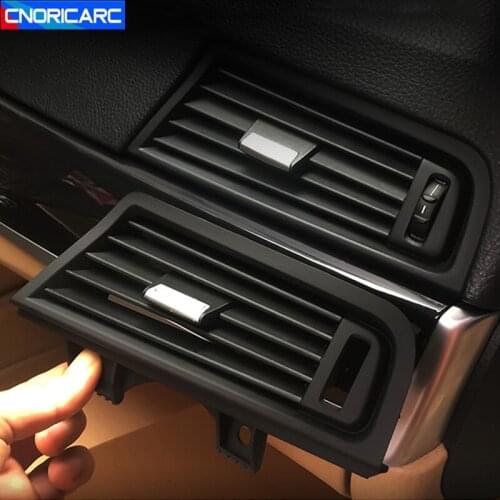 Central Both Side Air Conditioner Vent Frame Decoration For BMW F10 F18 5 Series 2010-2017 LHD Black Replacement Accessories