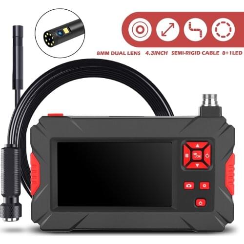 P30 Inspection Endoscope camera dual lens HD1080P 4.3inch Screen IP67 Waterproof Industrial Endoscope LED lights 2600mAh battery