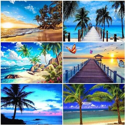 Evershine 5D Seaside Diamond Painting Full Square Cross Stitch Diamond Embroidery Sale Scenery Rhinestones Pictures Diamond Art