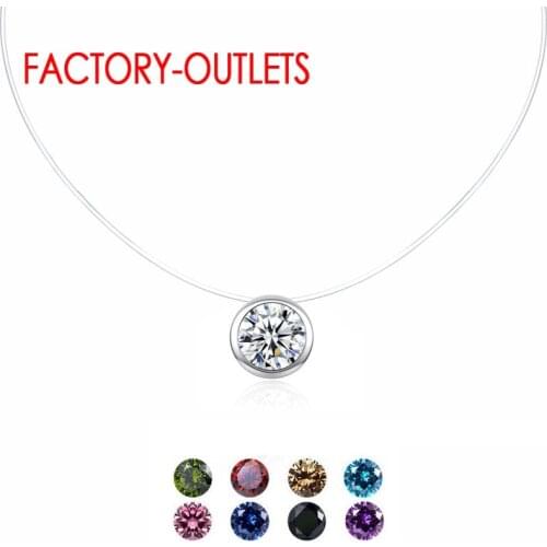 Classic Pendant Necklace For Decoration 9 Colours Fashion Jewelry CZ Cubic Zirconia Bezel Setting Women Girls Party Appointment