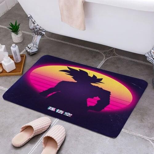 Goku in retro 3D Print Doormats Rectangle Non-Slip DoorMat Bedroom Kitchen Entrance Print Door rugs Dropshipping