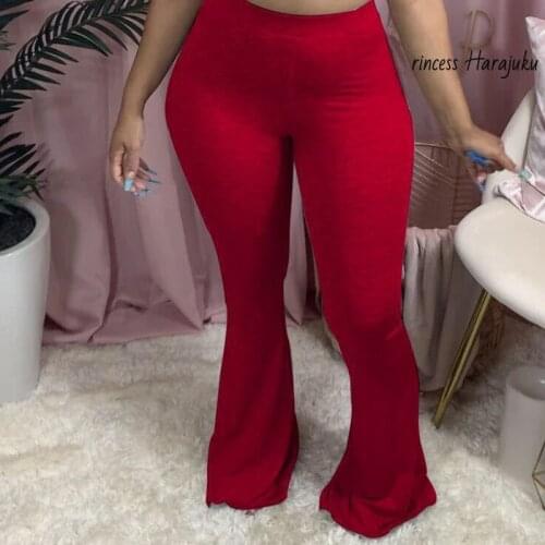 Pluz Size Hotsale Women 6 Color Print Bodybuilder Flared Pants Leggings Exercise Fitness Leggings Push Up Workout Pants S-4XL