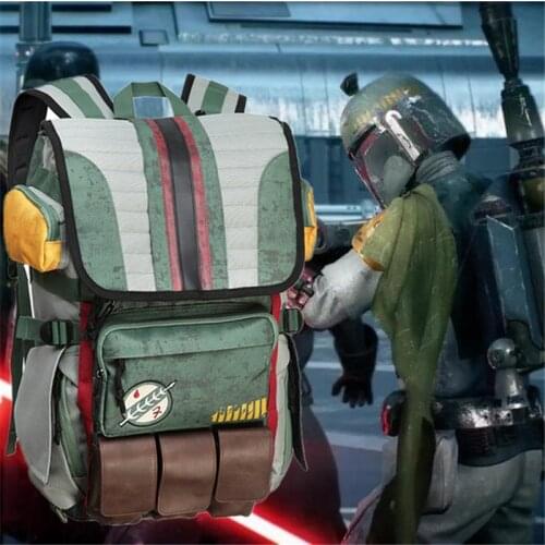 Hot New Movies Backpack Boba Fett Armor Backpack Student School Bag Casual Travel Backpack Green Fashion