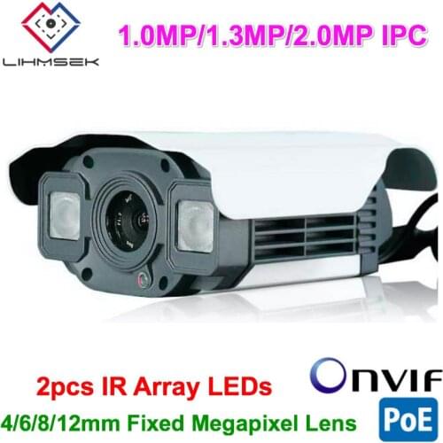 Lihmsek Real time Video IP Camera 2.0MP/1.3MP/1.0MP Network Camera Bullet type with Long IR Distance Night Vision Camera