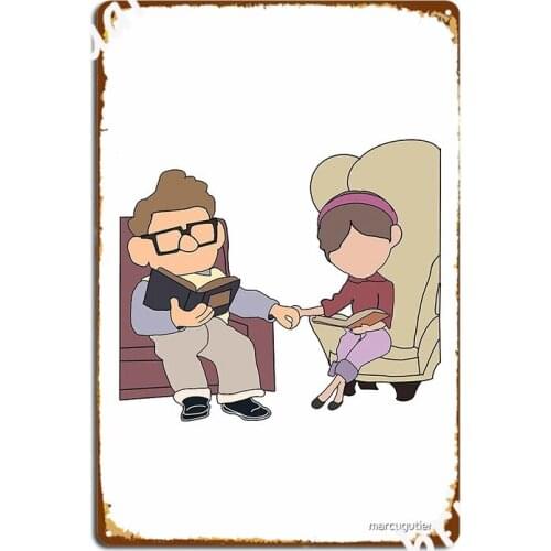 Carl And Ellie Metal Plaque Poster Classic Mural Cinema Kitchen Plaques Tin Sign Posters