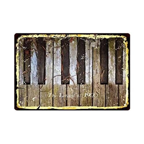 Metal Tin Sign Retro Wall Decor Old Piano Vintage Tin Signs for Home Bar Coffee