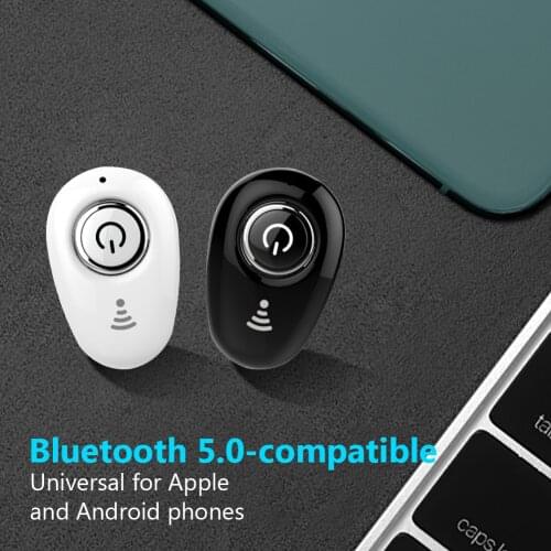 Mini Single Bluetooth-compatible Earphones Wireless Earbuds In Ear Handsfree with Mic Stereo Sport Headset for All Smart Phone
