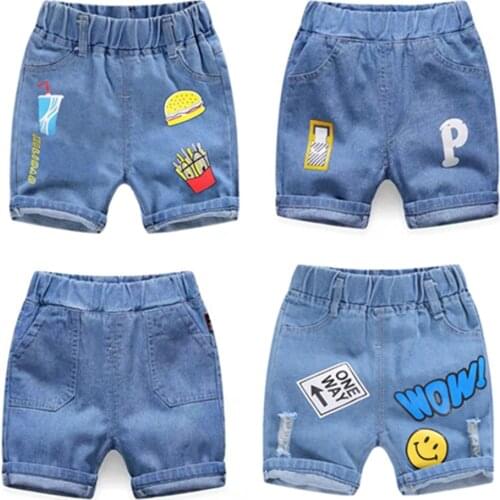 2020 Fashion Girls Denim Shorts Teenagers Summer Cool Handsome Short Pants Kids Beach Clothes Childrens Shorts For Teenage Boy
