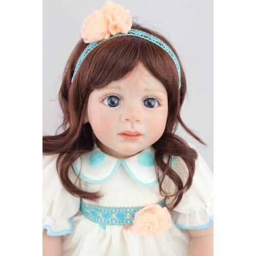 2015new design 24inch Reborn Toddler baby doll Fridolin lifelike sweet girl real gentle touch