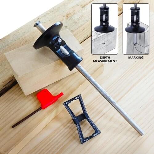 New Woodworking Wheel Marking Gauge Woodworking Marking Scriber & Depth Measurement Tool With Dovetail Guide For Carpenter