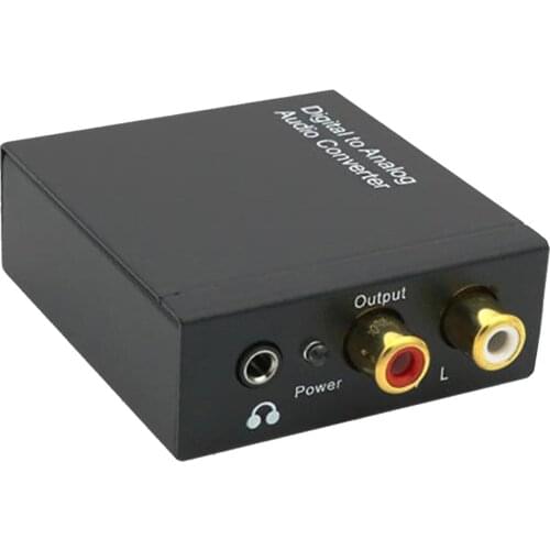 Digital to Analog Audio Converter Optical Fiber Toslink Coaxial Signal to RCA R/L Audio Decoder SPDIF ATV DAC Amplifier