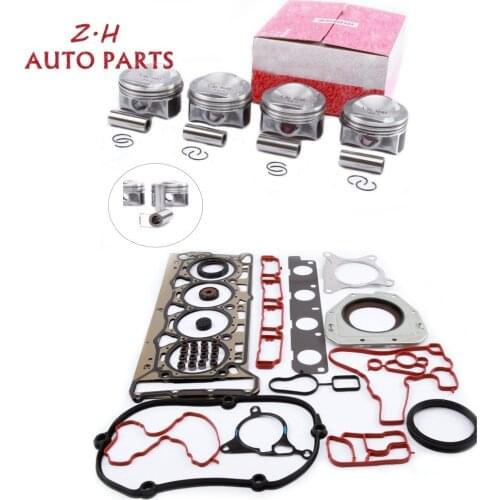 NEW STD 82.5mm Engine Overhaul Rebuild Piston Gaskets Seals Repair Kit For Audi A4 Q5 VW Skoda Seat 1.8TSI 06H107065CP Pin 21mm
