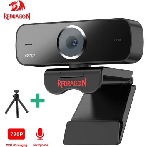 REDRAGON GW600 Fobos USB HD Webcam Built-in Microphone Smart 1280 X 720P 30fps Web Cam Camera for Desktop Laptops PC Game