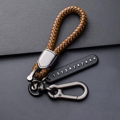 Luxury Car Diy Keychain Keyring Female Simple Key Lanyard Pendant Anti-lost Mobile Phone Number Jewelry Accessories Gift For Her