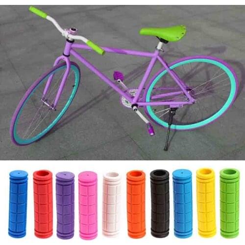 2PCS/Pair Handlebar Grips Rubber Hand bar End Grip for MTB BMX Road Mountain Bike Bicycle Silicone Anti-slip Handlebar Soft Grip