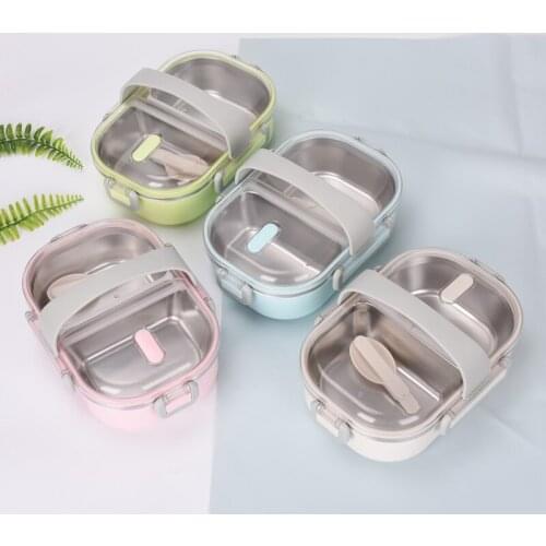 Student Lunch Box for Kids Eco-Friendly Fruit Mice Vegetable Food Container Storage Bento Box Handle Portable Lunch Boxes Comida
