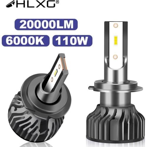 HLXG H8 H9 H11 h4 led H1 h7 HB3 HB4 led 9005 9006 LED luces headlight bulb lamp 12V 20000LM 6000K auto lampada car Light luz led