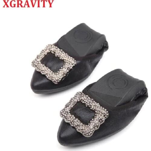XGRAVITY Women's Ballet Flats With Heels