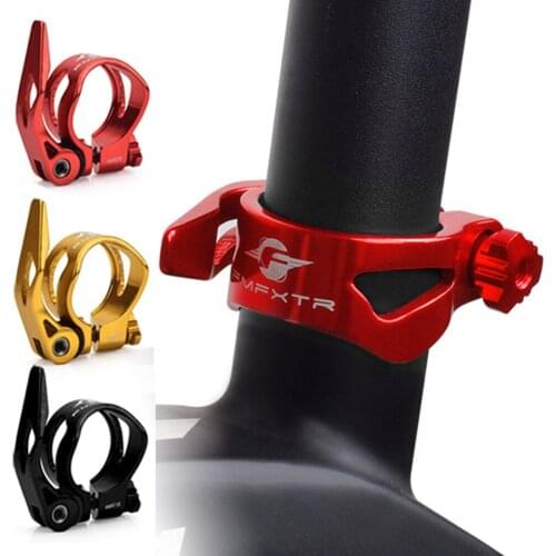 Bike Seat Post Clamp Aluminum Quick Release Folding Ultralight MTB BMX Road Bike Seatpost Clamp 3 Colors 31.8mm 34.9mm