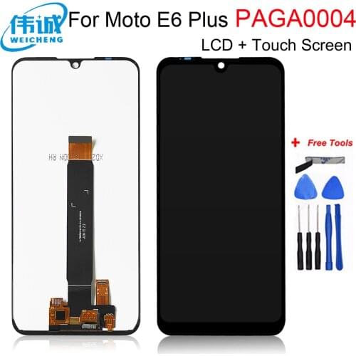 For Motorola Moto E6s LCD E6 Play E6 Plus Display Touch Screen Sensor Digiziter Assembly For Moto E6 Plus E6 E6S LCD With Frame