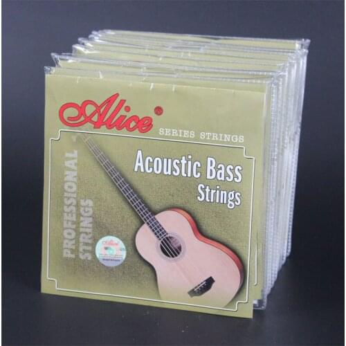 10 Sets Alice A618-L (.040 .060 .075 .090) Inch Hexagonal Core Coated Copper Alloy Wound 4-Strings Acoustic Bass Strings